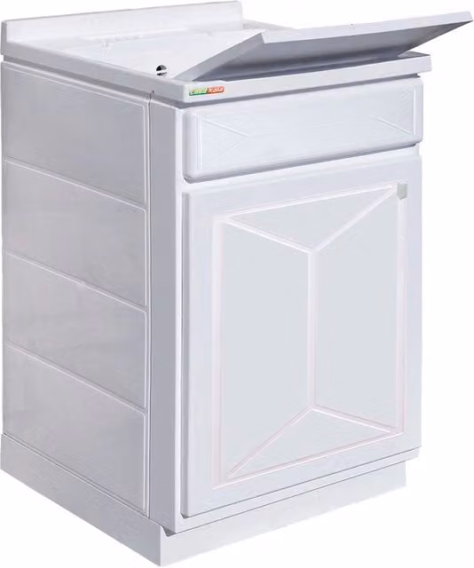 Mobile lavatoio con anta singola Top Line bianco Trioplast L/P/H: 50 x 50 x 87 cm