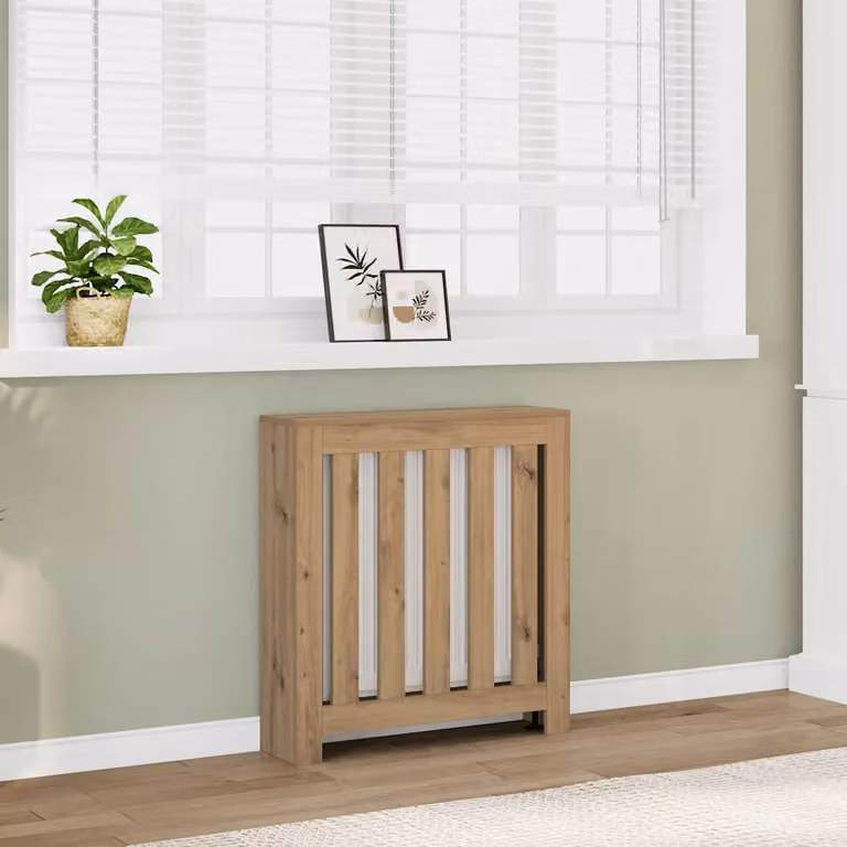 Copertura per radiatori vidaXL in legno rovere marrone L 78 cm, P 20 cm, H 82 cm