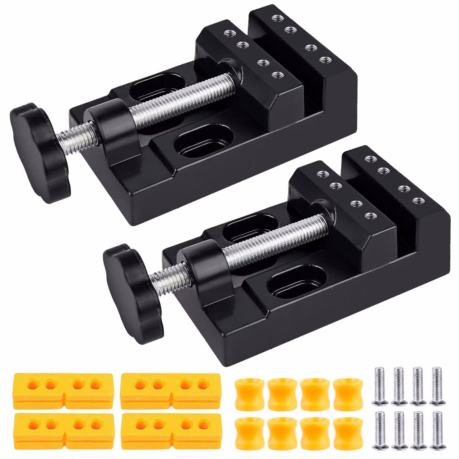 Set di 2 mini-morsetti, diametro 57 mm, ideali per progetti fai-da-te