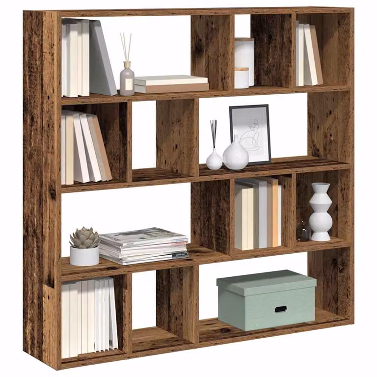 Libreria e divisorio vidaXL in legno antico marrone L 105 cm x P 24 cm x H 102 cm