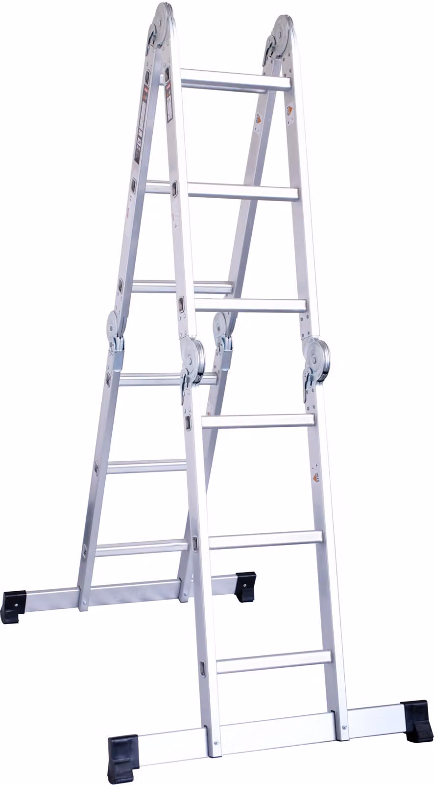 Scala multiuso STIER in alluminio, max. 3,37 m, 12 gradini, 4x3 pioli, portata 150 kg, 6 varianti di montaggio, scala multiuso, scala pieghevole in alluminio, scala universale