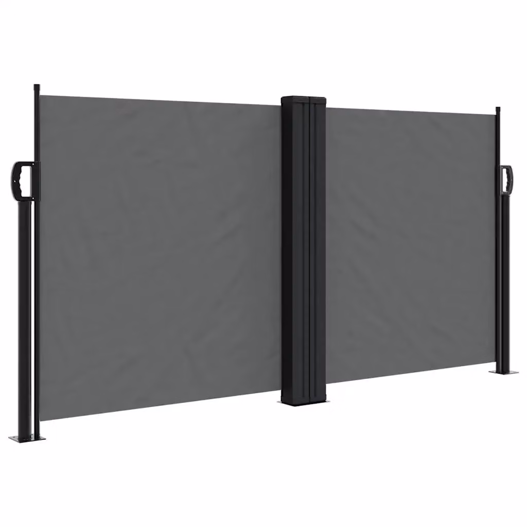 Tenda da sole laterale retrattile vidaXL in poliestere e acciaio, colore antracite, L: 1000 cm, H: 120 cm – 2