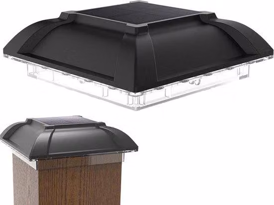 Lampade solari da esterno - Lampade a soffitto - Design impermeabile - 14 x 13,8 x 5,2 cm