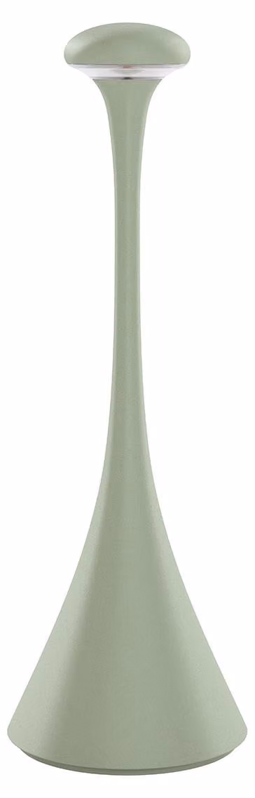 SIGOR Lampada da tavolo ricaricabile a LED "Nudrop" 2,2W 820 (bianco caldo) + 827 (tono caldo extra) verde salvia opaco dimmerabile