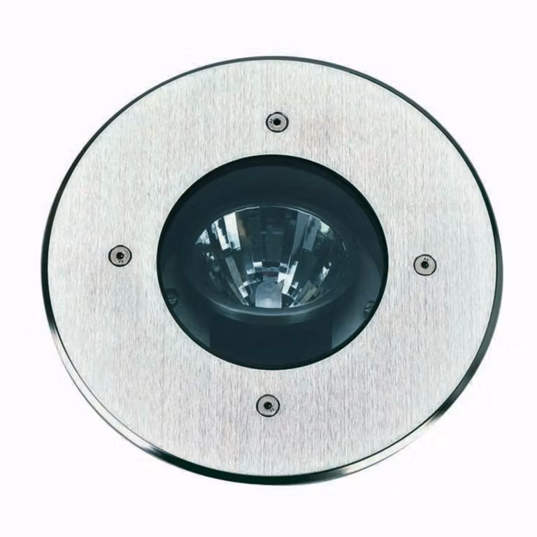 Albert Leuchten Faretti da incasso Tomaso, alluminio, acciaio inox, Ø 22 cm TOMASO, dimmerabile, Alluminio / Grigio / Zincato, Alluminio, Moderno, Faretto da incasso da terra