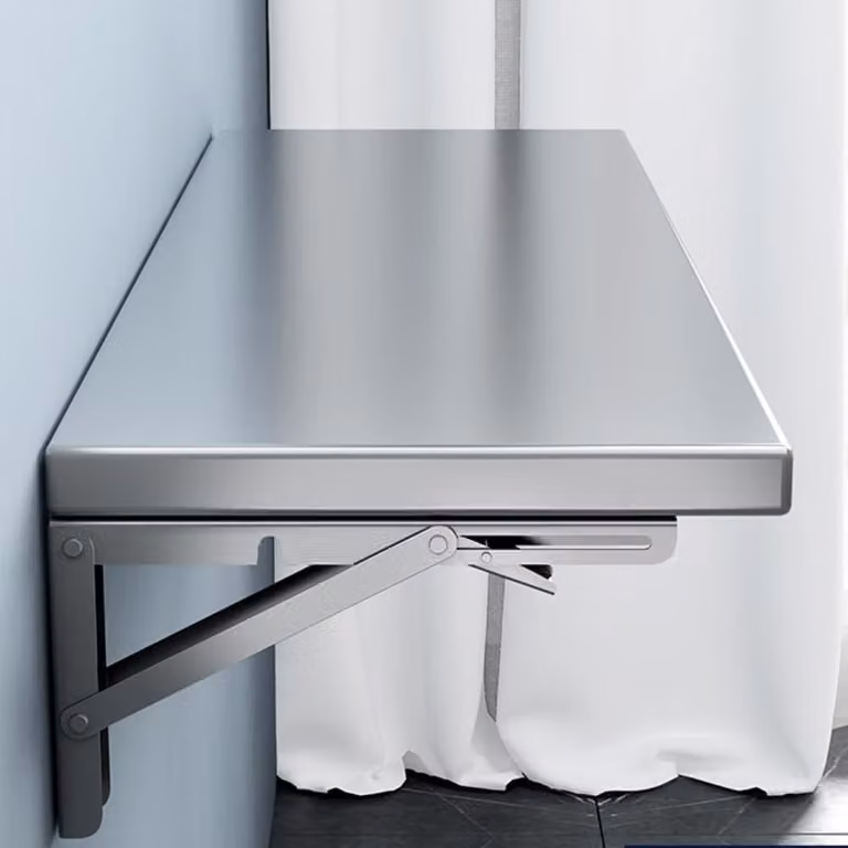 Mensola a parete pieghevole in acciaio inossidabile, di medie dimensioni, ideale per carrelli di servizio, cucina, ristorante, garage, lavanderia e ripostiglio, dimensioni 59,9 x 40,6 cm