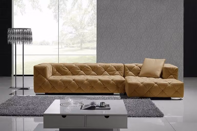 Chesterfield Leder Modern Couch Wohnlandschaft Ledersofa Ecksofa Sofa Sofa L-Form
