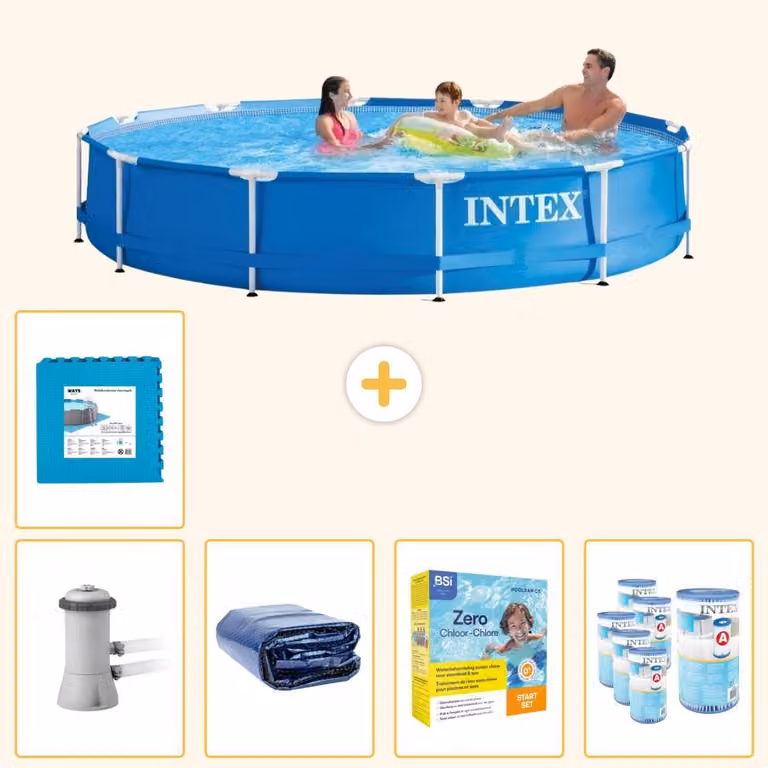 Piscina fuori terra a struttura - 366x76 cm - 6 pezzi - Modello SCB23