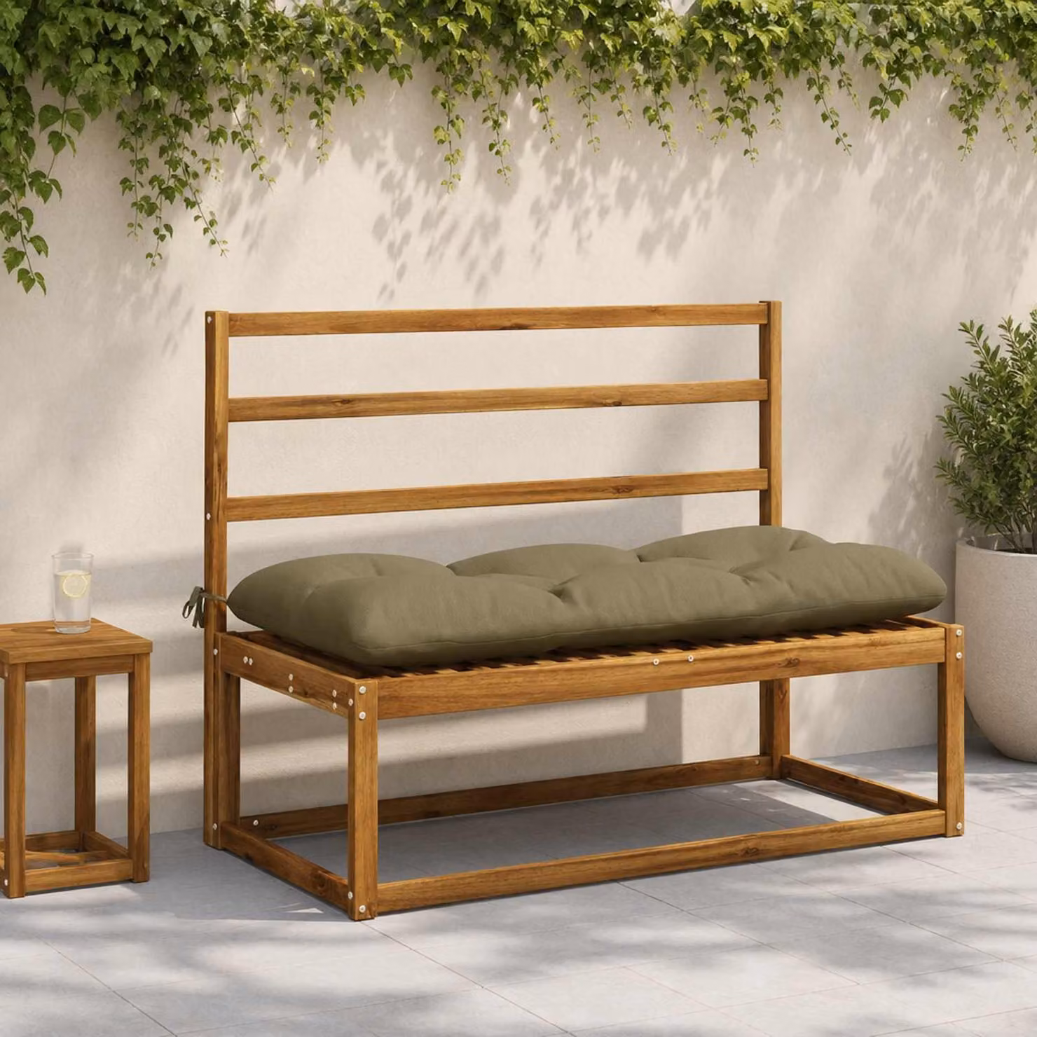 vidaXL Cuscino per panchina VIANEN Verde, 130 x 50 x 12 cm