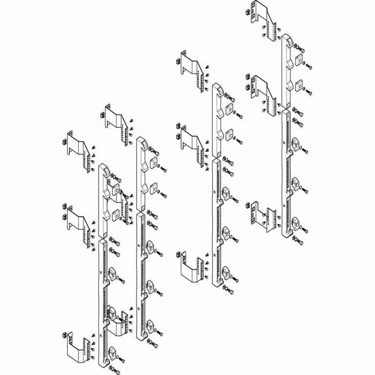 Modulo barra collettrice ABN piatto 5FB/8RE 185 mm per Cu 40x10 - 60x10 mm, 5 poli, EBM 150 mm MFS58905