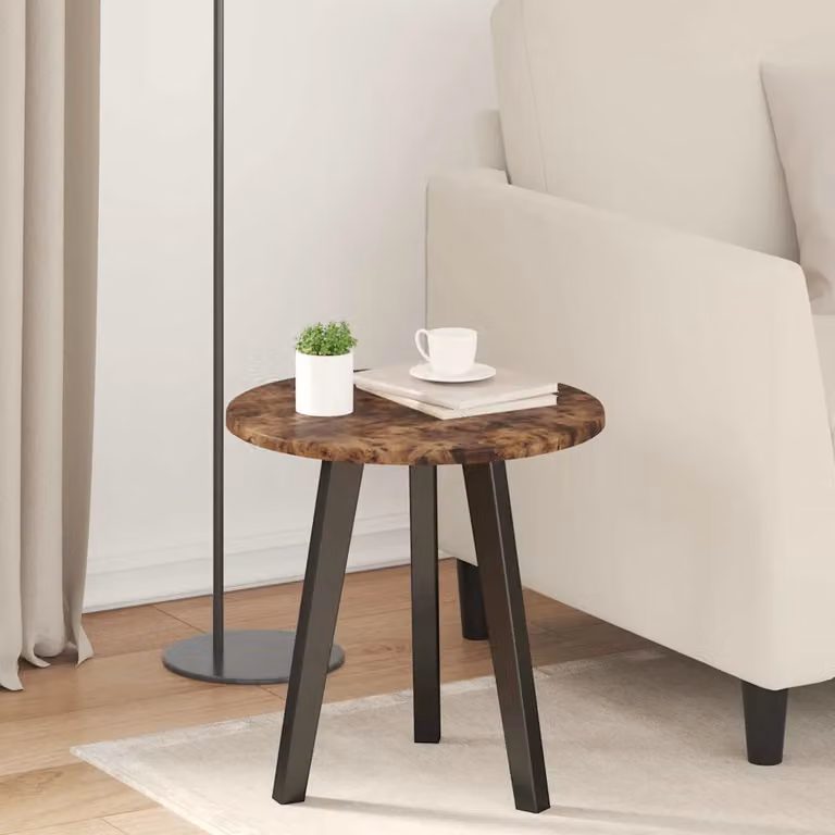 Piano del tavolo rotondo vidaXL in legno ingegnerizzato color rovere marrone, Ø 40 cm, H 1,5 cm