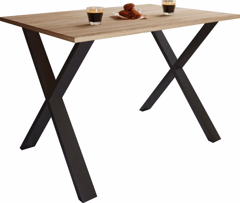 Tavolo da pranzo in legno Premium | H. 76 x W. 110 x D. 80 cm | Tavolo da cucina Tavolo da pranzo Xona X