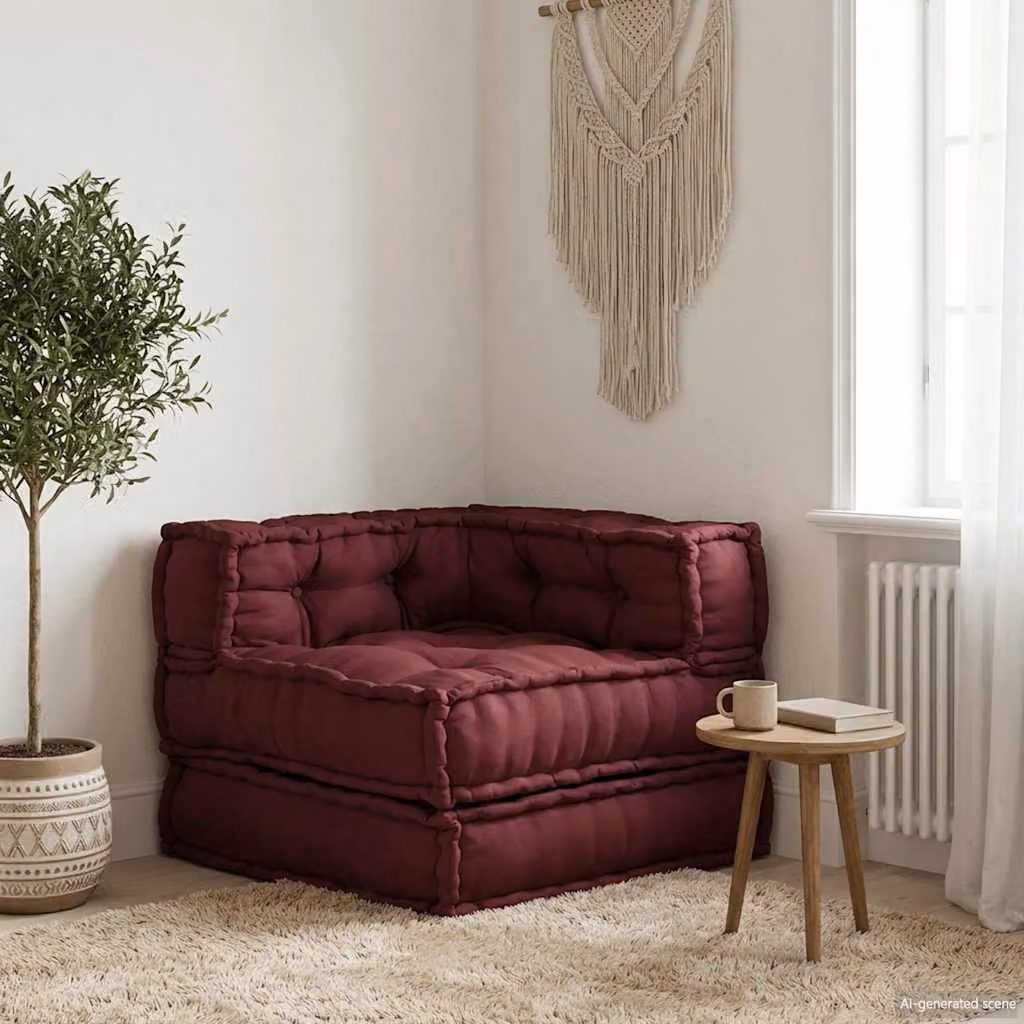 vidaXL Divano Componibile Moderno in Tessuto Marrone Rossiccio L/P/H: 70 x 70 x 54 cm