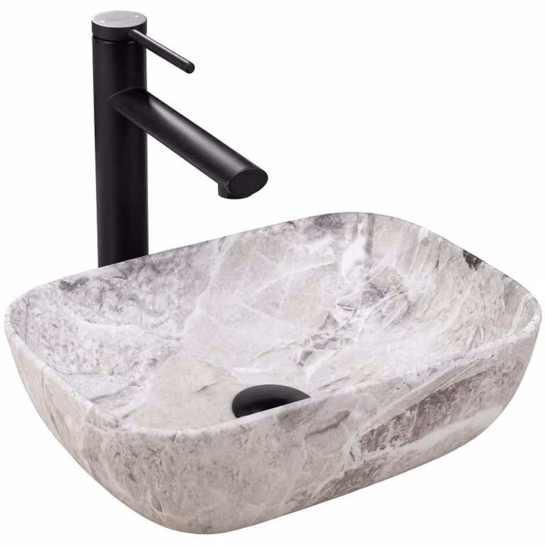 Lavabo Da Appoggio REA BELINDA MINI Beige MattRectangle