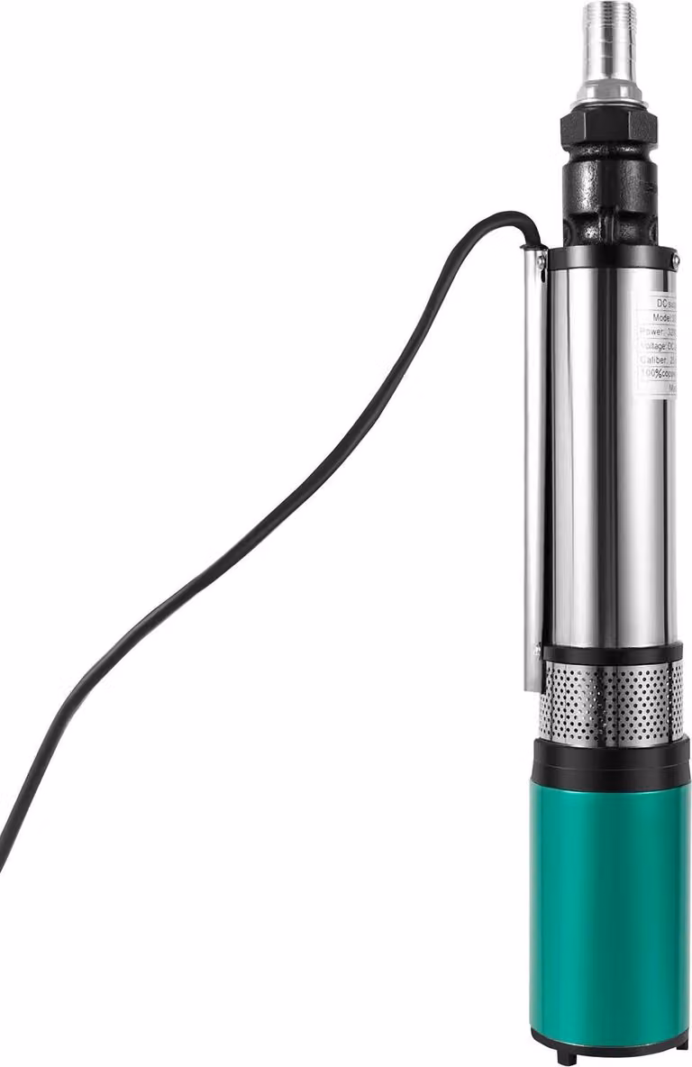Pompa sommersa - Pompa per pozzi profondi - 24 V - 320 W - 4500 giri/min - Acciaio inossidabile - Pressione
