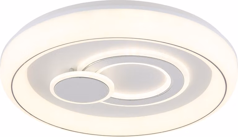Plafoniera LED, bianca, CCT, memoria, P 48 cm