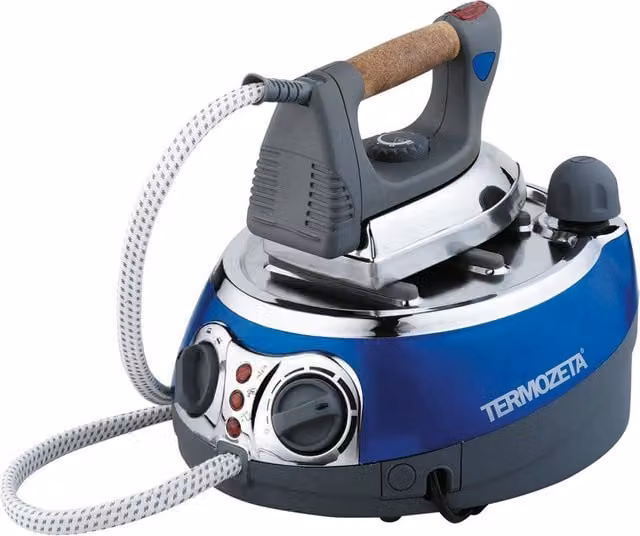 Ferro da stiro a vapore con caldaia Termozeta Matica 3000-2100W blu in alluminio, acciaio inossidabile e plastica