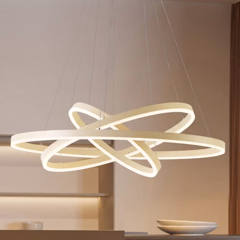 Lampada a sospensione Albiona Arcchio, dimmerabile, Crema / Ambra, Metallo, Moderno, Lampada a sospensione