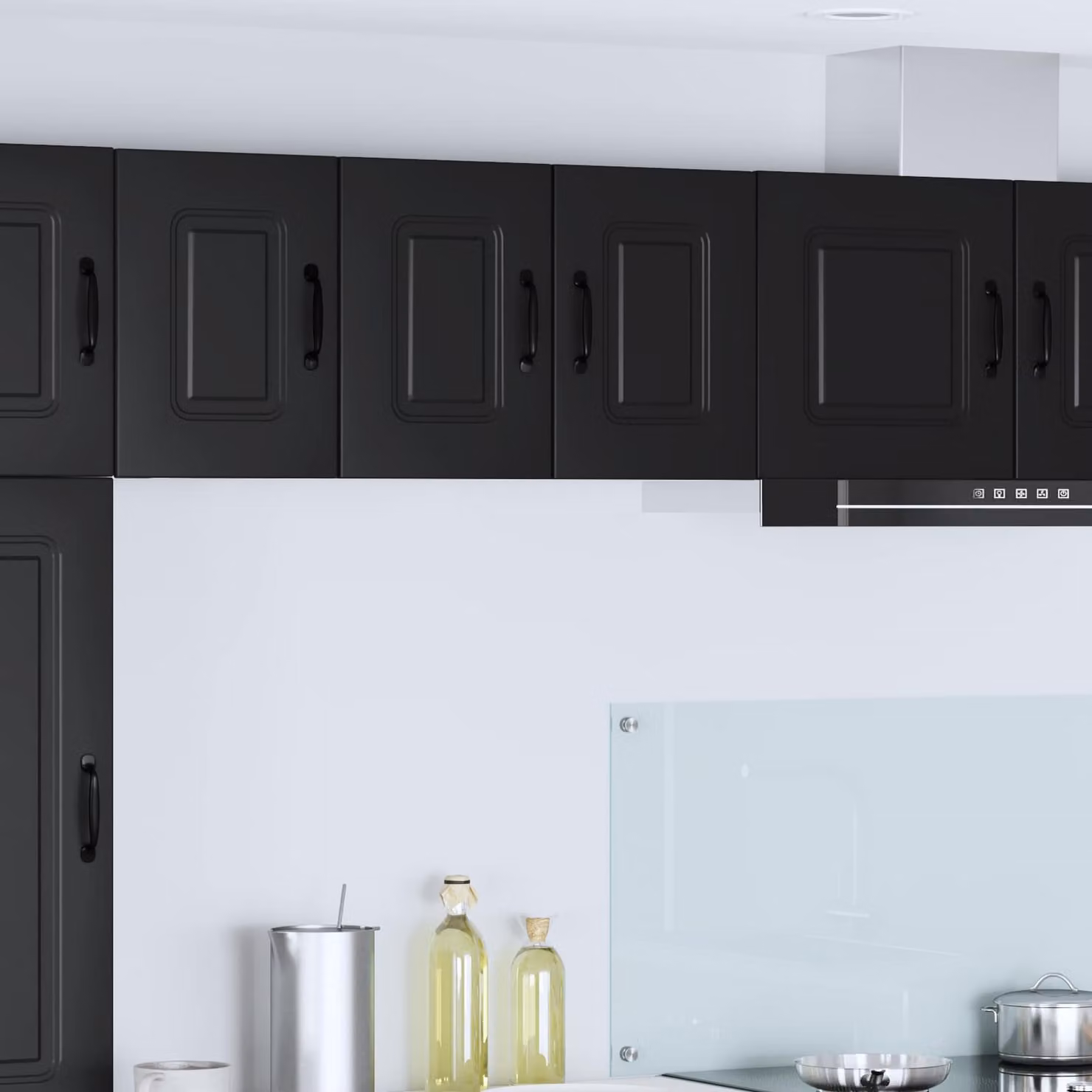 Pensile da cucina moderno vidaXL Kalmar Nero con ante a battente L/P/H: 30 x 31 x 40 cm