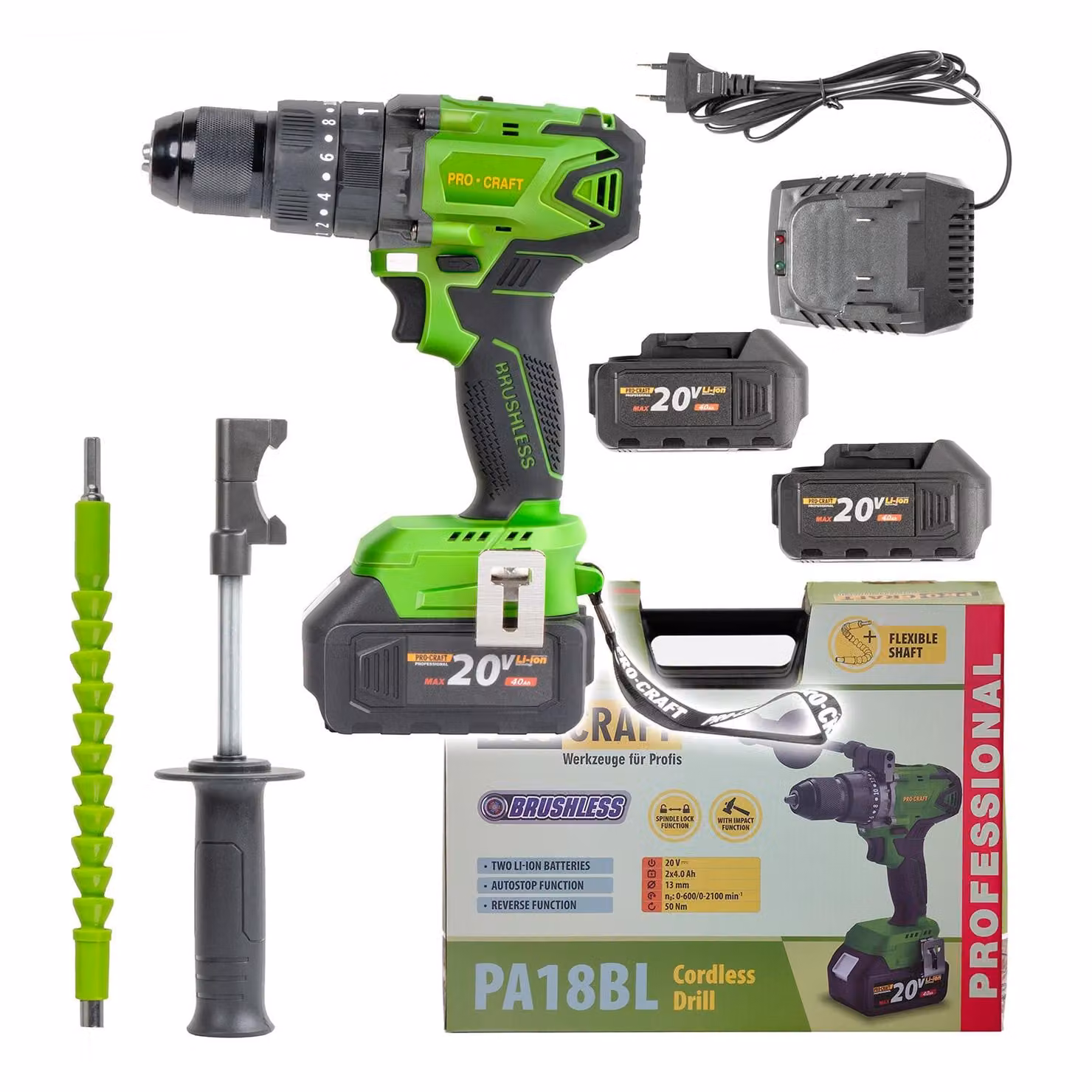 Avvitatore a batteria con avvitatore a percussione Procraft PA18BL