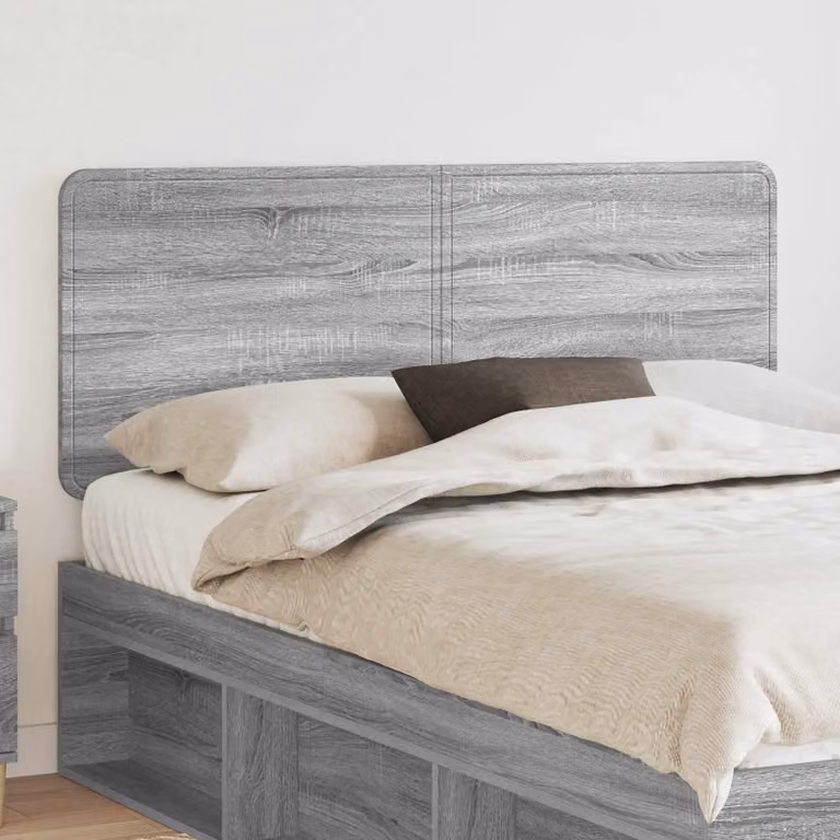 Testiera per letto moderna vidaXL in legno ingegnerizzato grigio