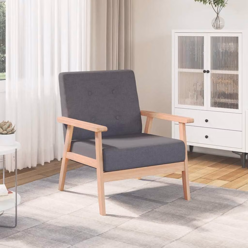 Maison Exclusive - Poltrona Grigio Scuro in Tessuto
