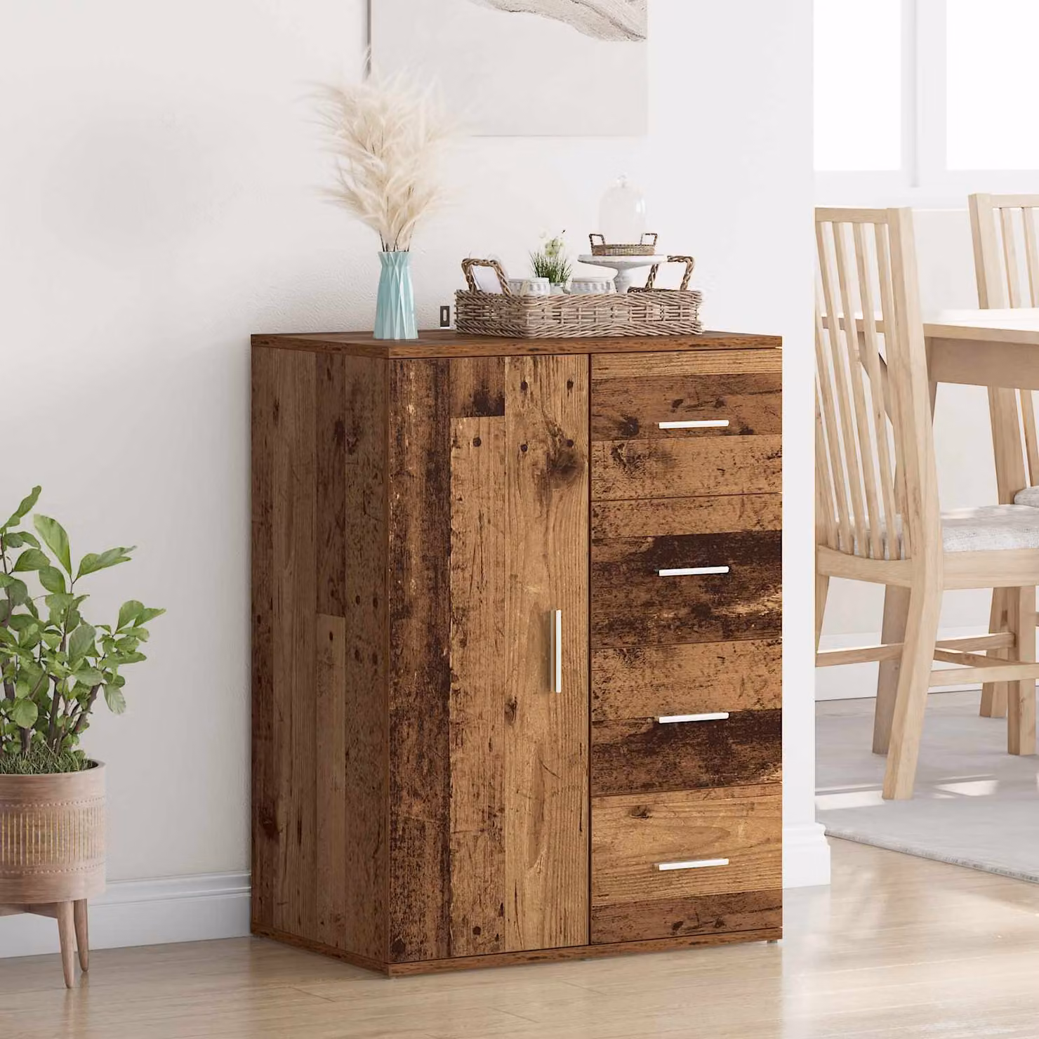 Credenza in legno vecchio stile vidaXL marrone L: 59 cm, P: 39 cm, H: 80 cm