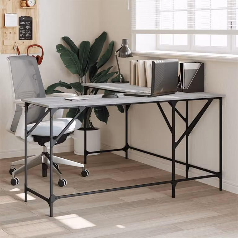 Maison Exclusive - Scrivania Grigio Sonoma 149x149x75 cm Materiale ligneo
