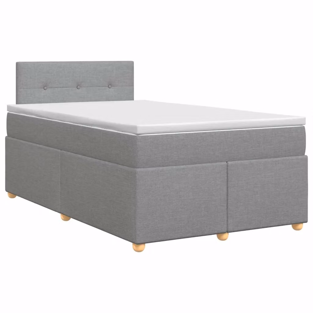 Letto box spring con materasso ibrido vidaXL Grigio e Bianco L/P: 120 x 200 cm – 2