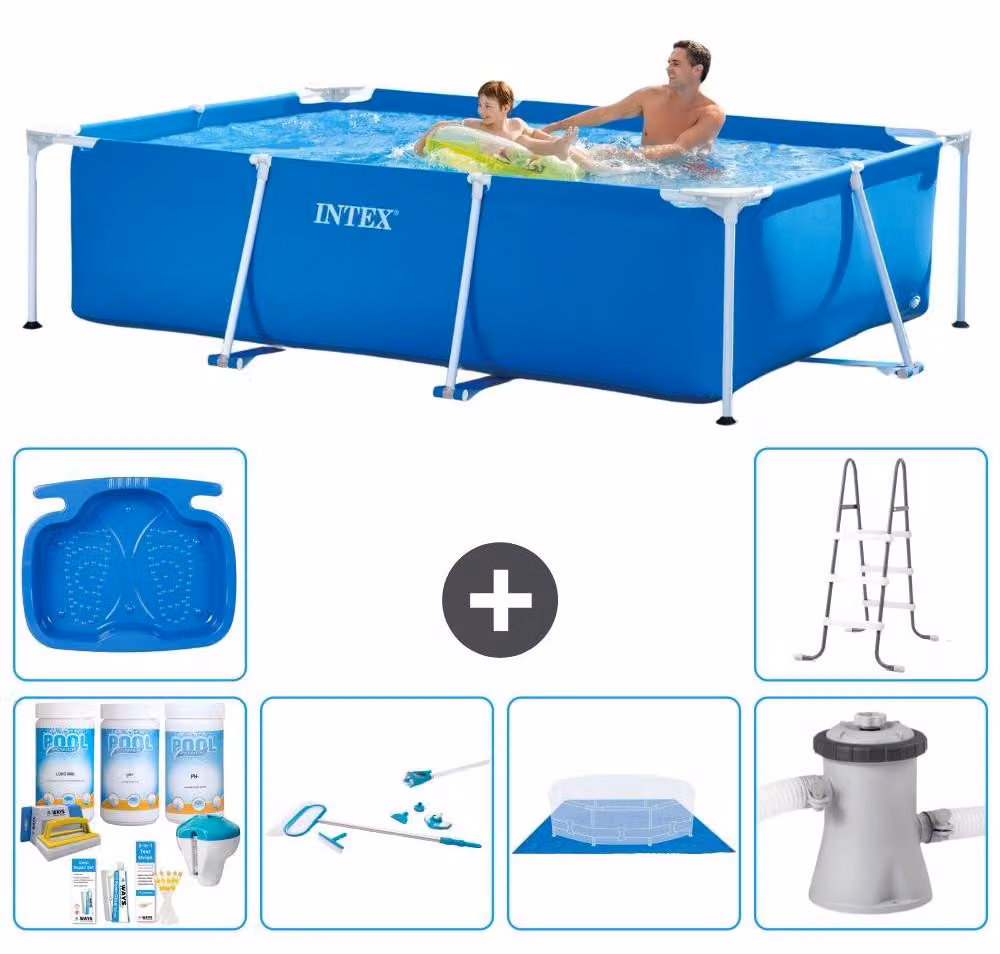 Piscina fuori terra rettangolare - 260x160x65 cm - 7 pezzi - Modello S20832