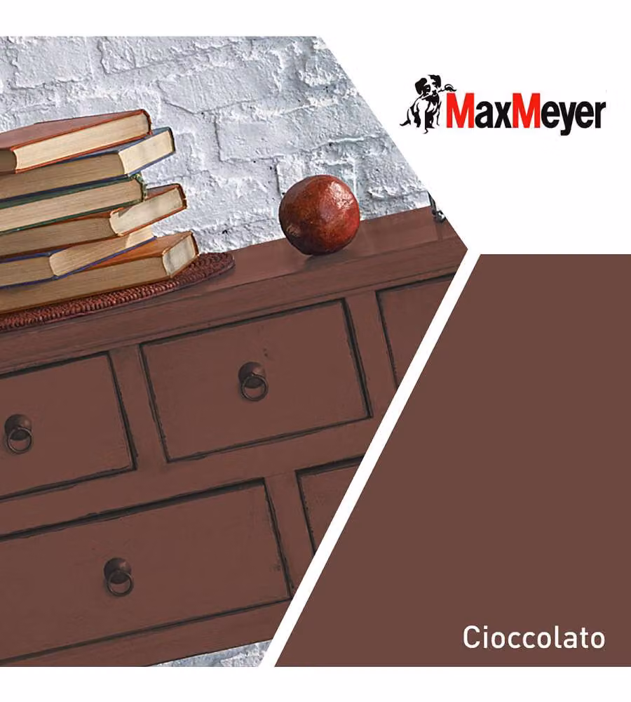 MaxMeyer Smalto Satinato all'acqua Poliuretanico Cioccolato 0,125 l