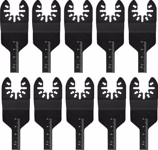Set di lame oscillanti da 10 pezzi Acciaio al carbonio per metallo, legno e plastica