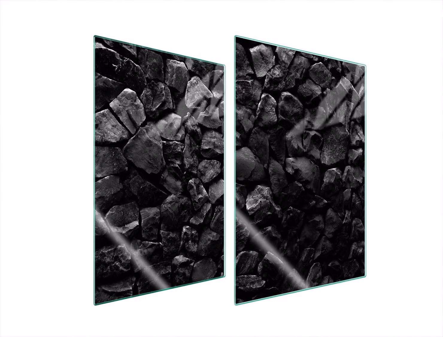 Piastre copri fornelli 2 pezzi 35x52 Vetroceramica copri piano cottura vetro tagliere pietre nero