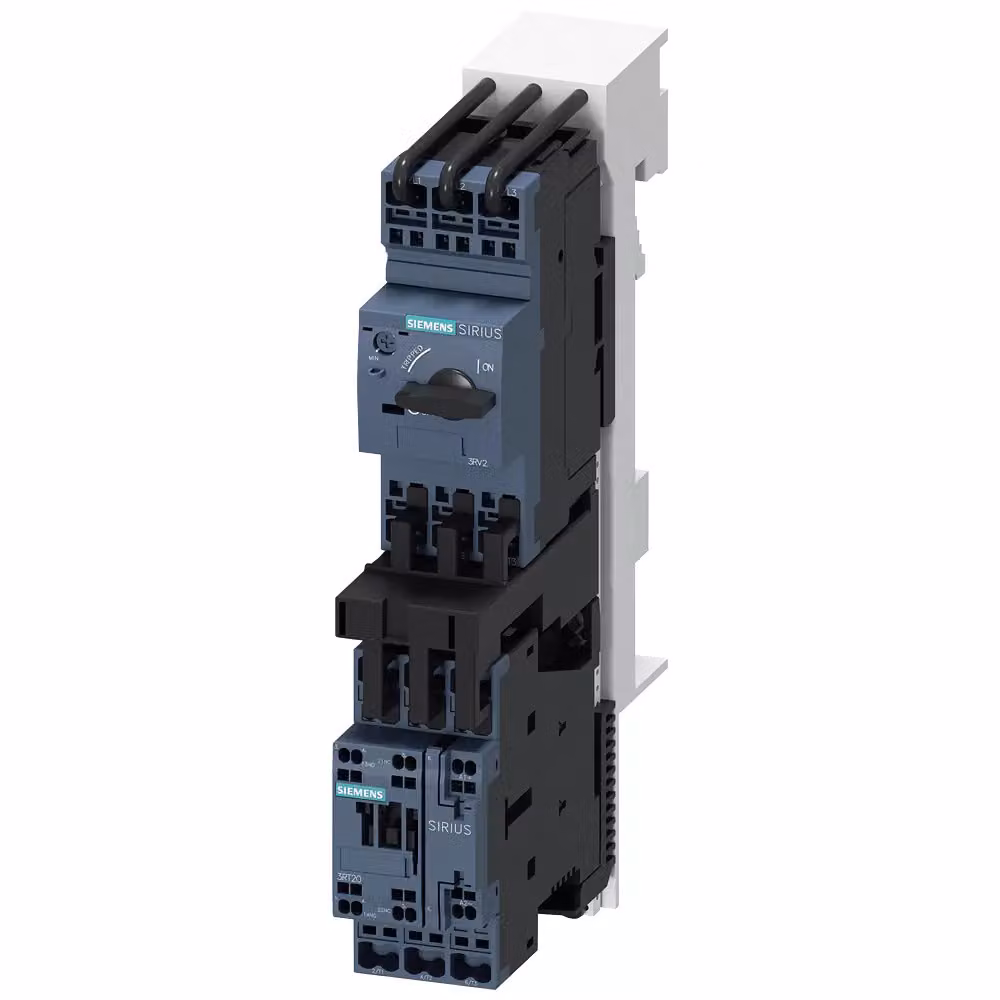 Derivazione di carico Siemens, avviamento diretto, S0, 4,5-6,3 A, 24 V CC, 150 kA 3RA21201GH240BB4