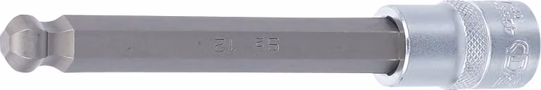 BGS bit lunghezza attacco 140 mm attacco quadro 12,5 mm (1/2") esagono incassato con testa sferica 12 mm - 4258-12