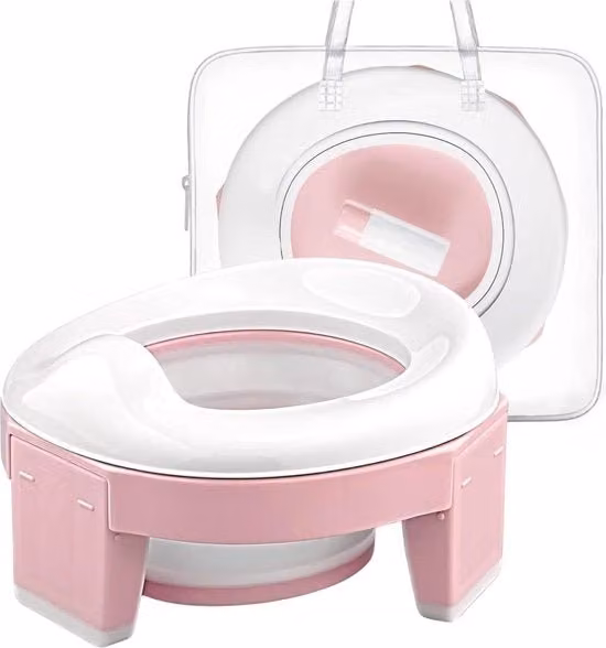 Porta bimbi pieghevole per neonati rosa con 10 sacchetti per viaggi