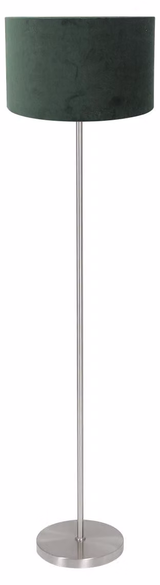 Lampada da terra - verde acciaio - NOOR - metallo tessile - lampada d'atmosfera - E27 - 4434ST - Mexlite
