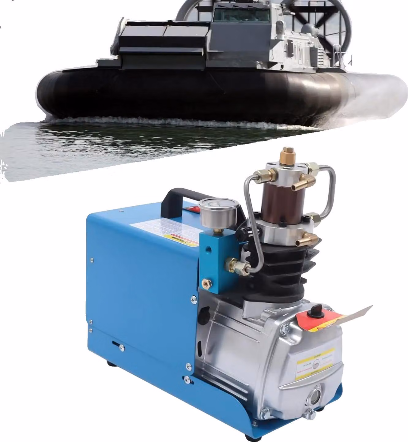 Compressore d'aria elettrico, 4500 PSI, flusso d'aria 13 l/min, blu, UE