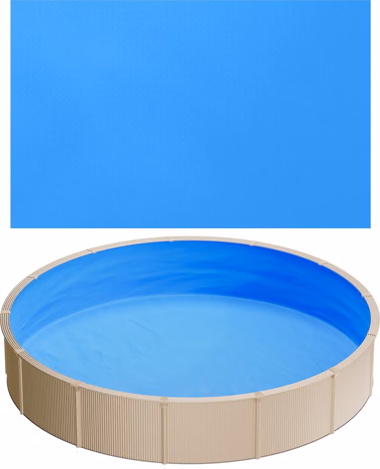 SucceBuy Rivestimento interno per piscina 3,6 m, rivestimento in PVC per pareti alte 90 cm, rivestimento di ricambio con spessore 0,6 mm, rivestimento per piscina sovrapposto, rivestimento di ricambio per piscine fuori terra, blu