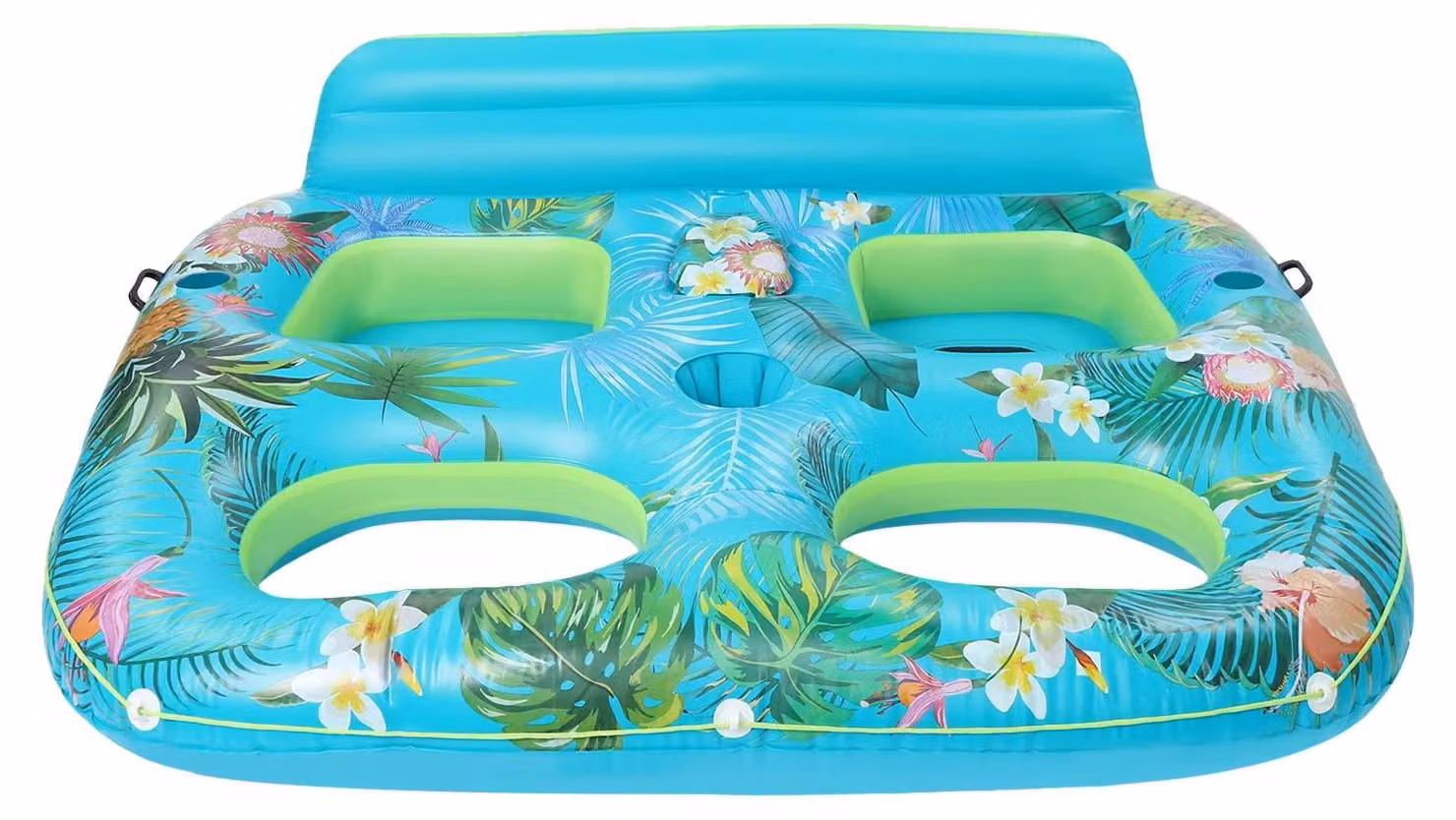 Poltrona gonfiabile, design spazioso, portabicchieri integrati, come mostrato