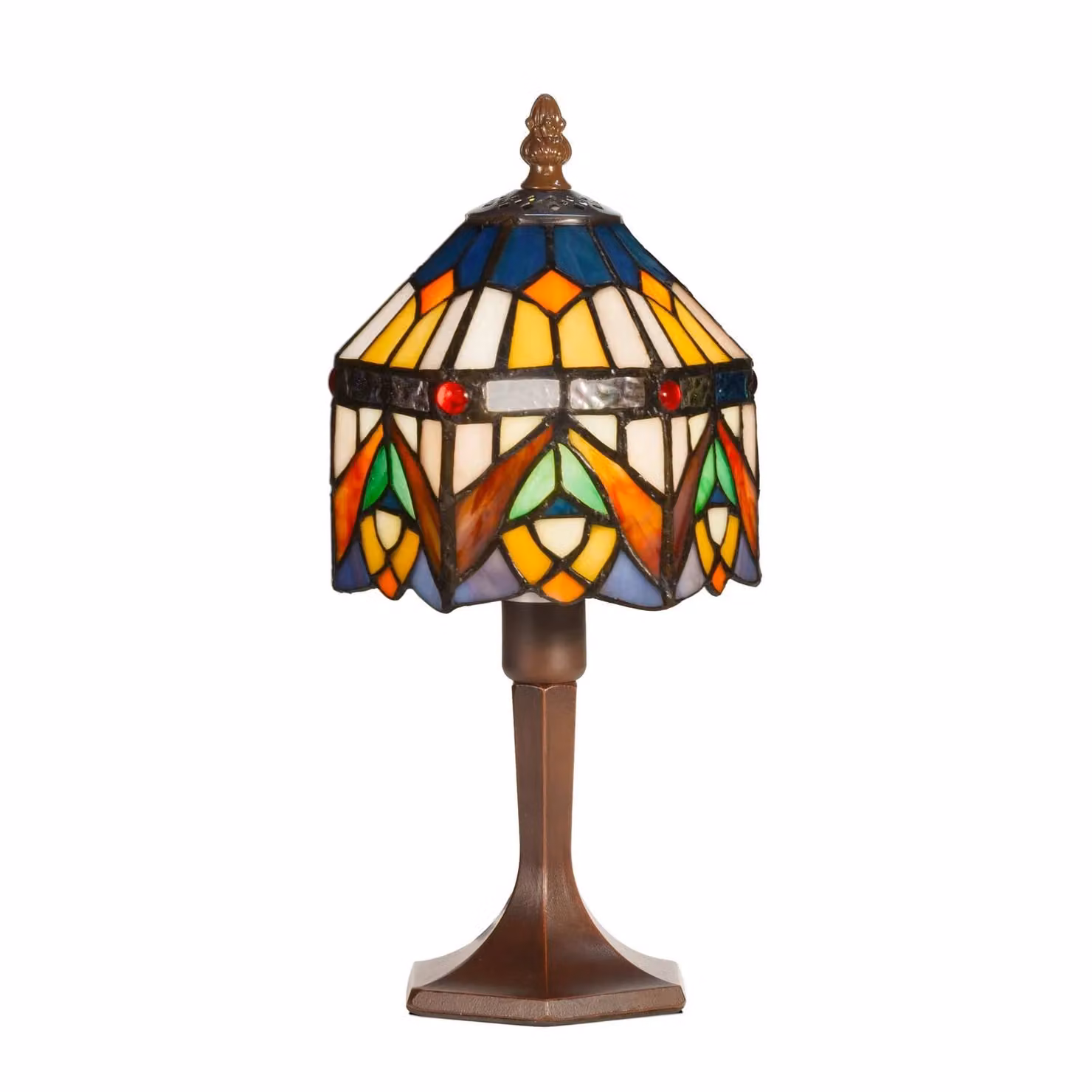 Artistar Lampada da tavolo Tiffany JAMILIA, Multicolore, Soggiorno / Sala da pranzo, Vetro, Tiffany, Lampada da tavolo