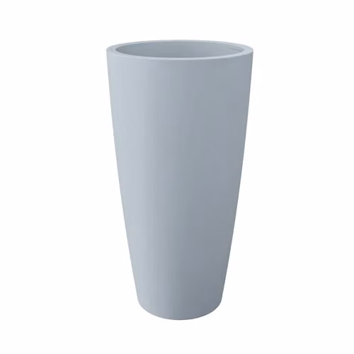 Nicoli VASO ALTO STYLE CM 36X70H INTERNO ESTERNO, SOTTOVASO ESTRAIBILE (cm 38x85, Grigio)