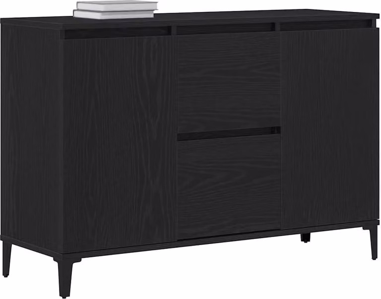 Credenza Rovere Nero 104 x 35 x 70 cm Legno multistrato