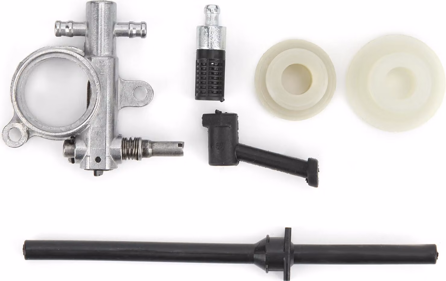Pompa dell'olio Tubo del filtro Kit di riparazione dell'ingranaggio a vite senza fine Accessori Adatto per motosega 2500 25CC