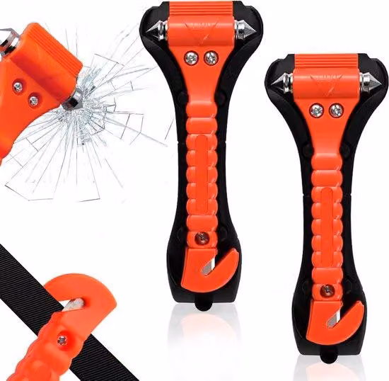 Autoreddingshamer 2 in 1 con taglia-cinture - Kit di soccorso per auto, autobus e camion