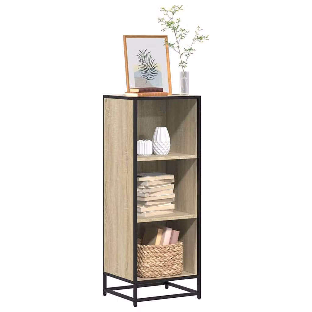 Libreria Industrial in Legno e Metallo vidaXL, Colore Marrone e Beige, L 40 cm x P 35 cm x H 107,5 cm