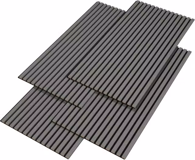 Set di 16 pannelli acustici neu.holz effetto rovere grigio chiaro con feltro