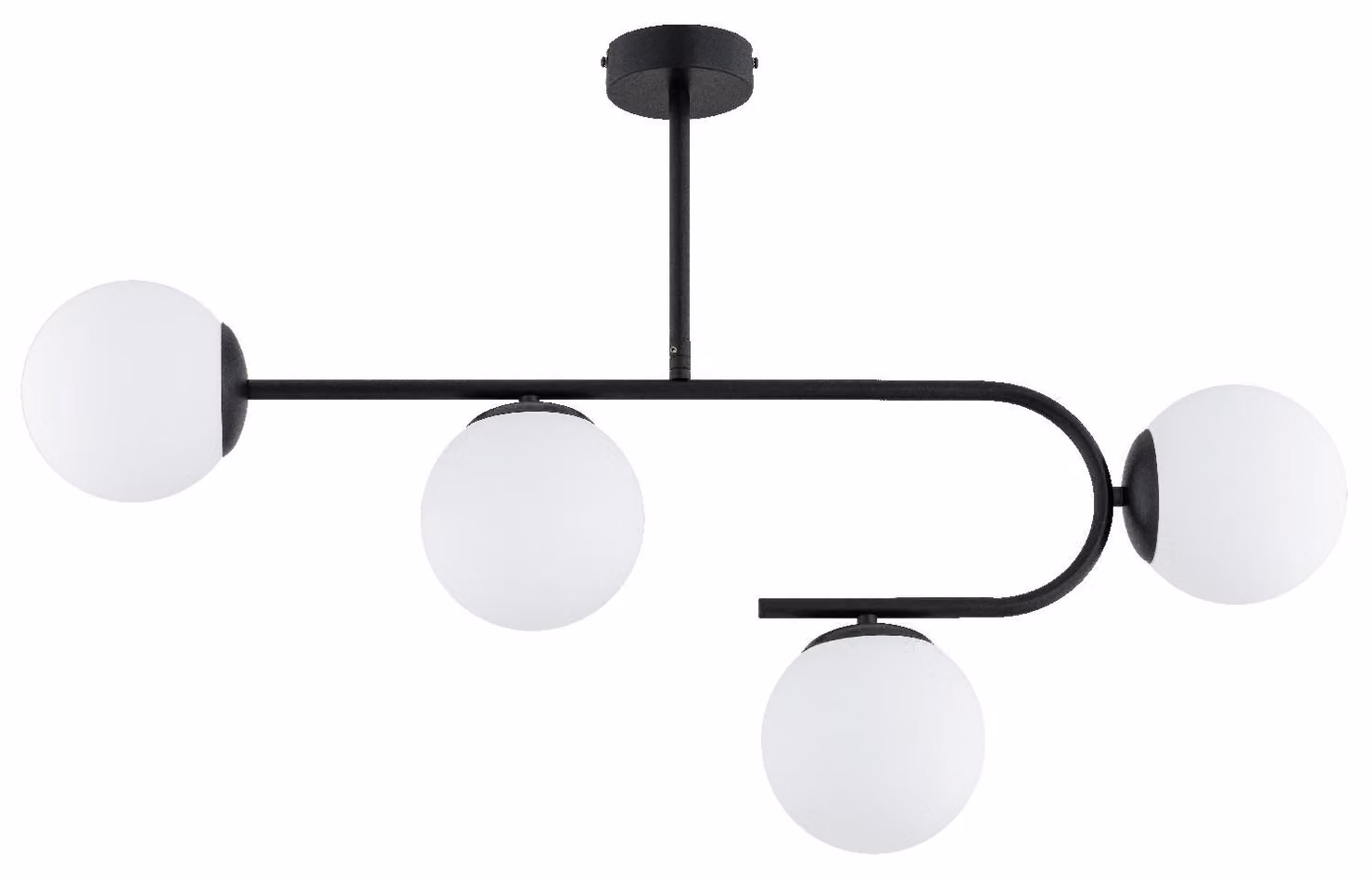 Lampada a sospensione STELLAR bianco e nero 4xE14x10W in metallo, dimensioni: 56x87x15 cm, IP20, Alfa