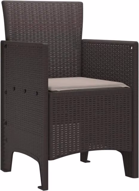 Sedia da Giardino 4 pz | Sedie da Esterno Marrone 53 x 49 x 85 cm Polipropilene