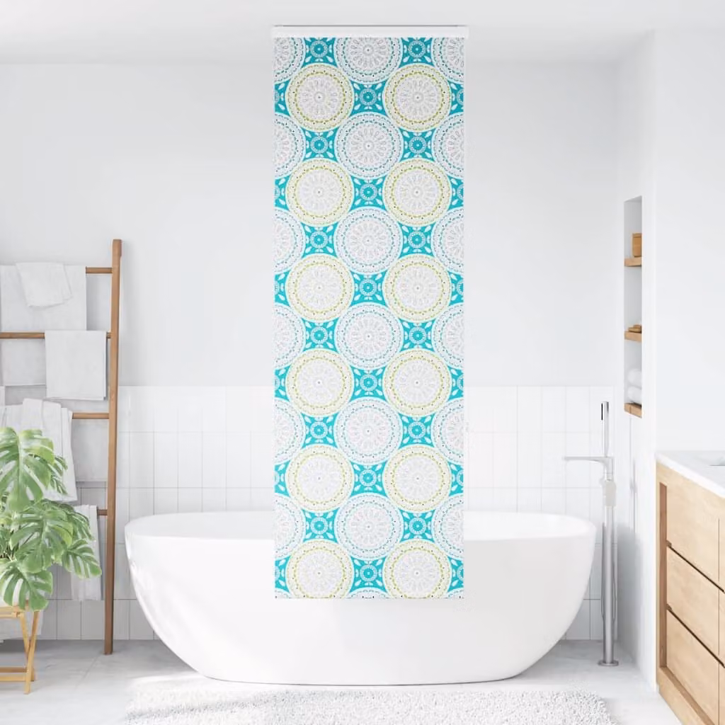 Tenda a Rullo Doccia con Cassonetto 70x240 cm Larghezza Tessuto